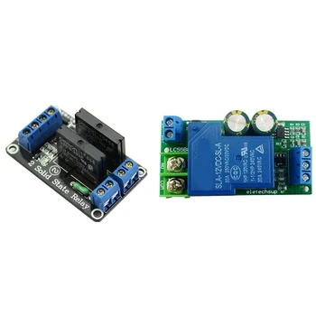 

1pcs 5V 2 Channel Solid State Relay Module & 1Pcs Lc55B01 Ac / Dc 12V 30A Water Level Automatic Controller