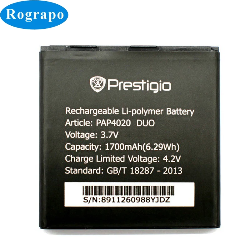 Новый Сменный аккумулятор 1700 мАч для Prestigio Multiphone PAP4020 DUO 4020 аккумуляторы батареи