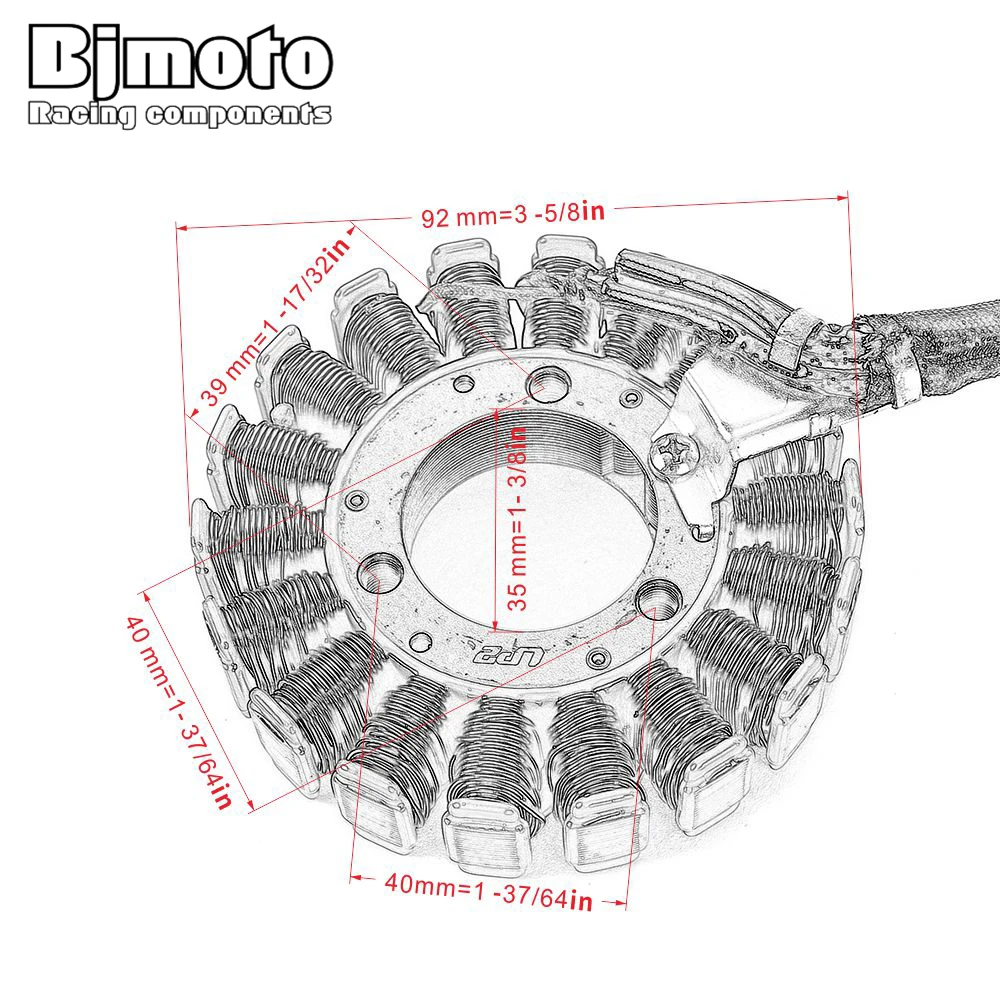 BJMOTO Мотоцикл Магнето генератор статора катушка для Suzuki DR200SE 1996-2013 DR125SE 1994-2002 32101-42A40 32101-42A30