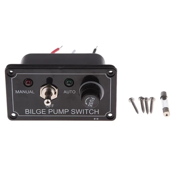 

3-Way Bilge Pump Switch Panel ON-OFF-ON Automatic-Off-Manual 12v