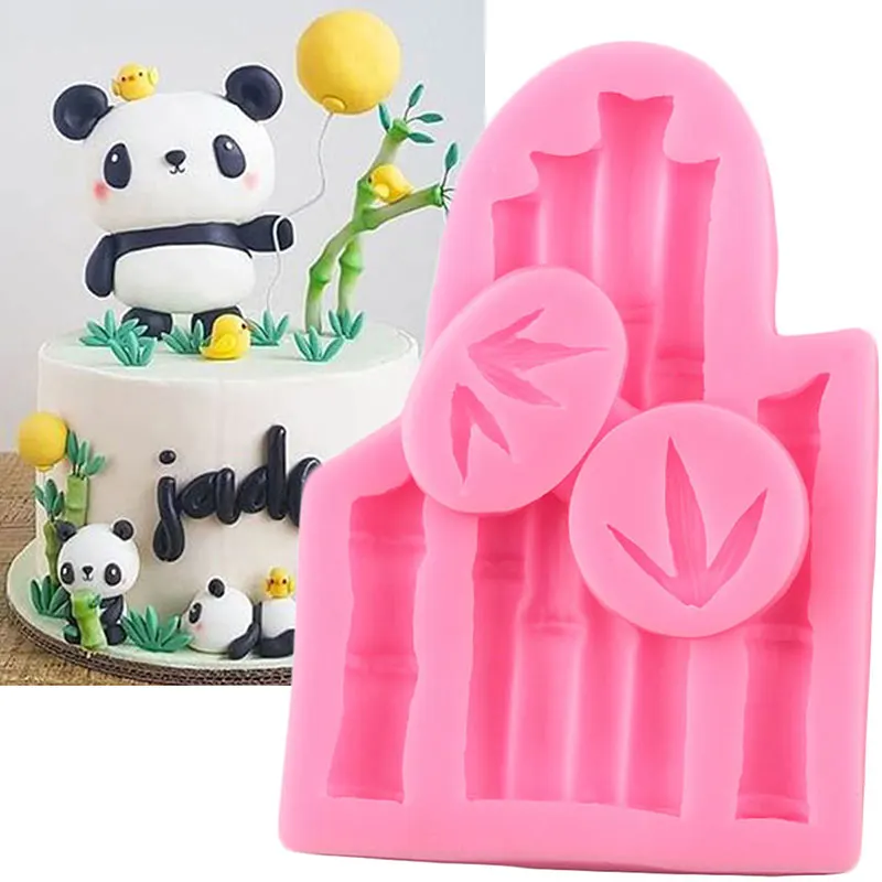 2 шт бамбуковые листья границы силиконовые формы кекс Топпер помадка Плесень DIY