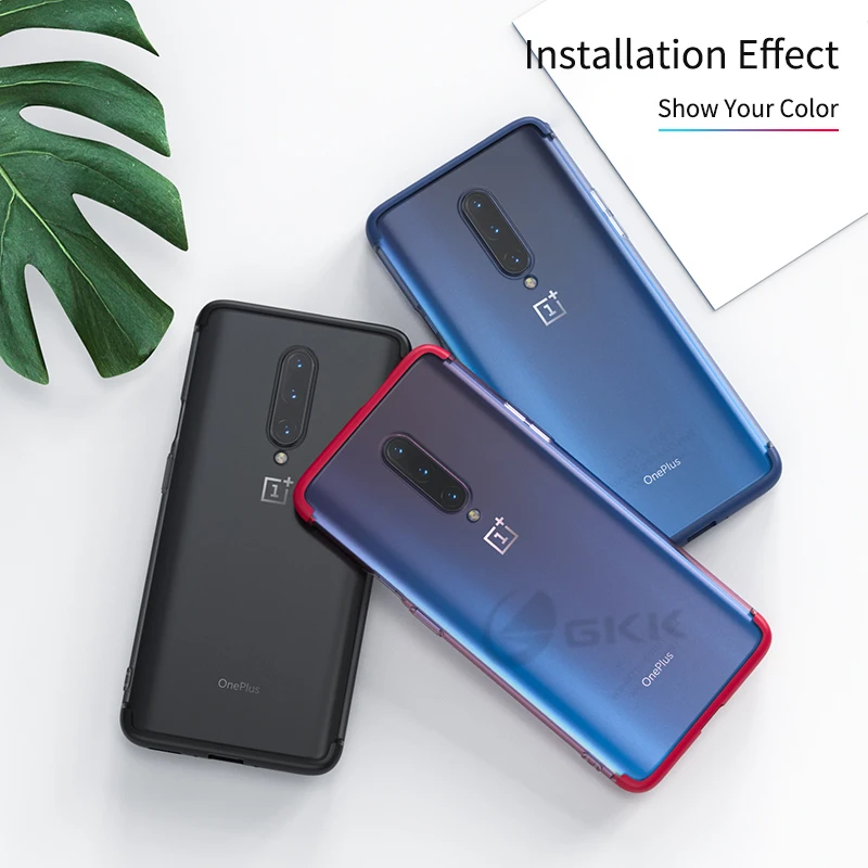 Роскошный оригинальный чехол GKK для Oneplus 7 Pro 6T полупрозрачный жесткий матовый