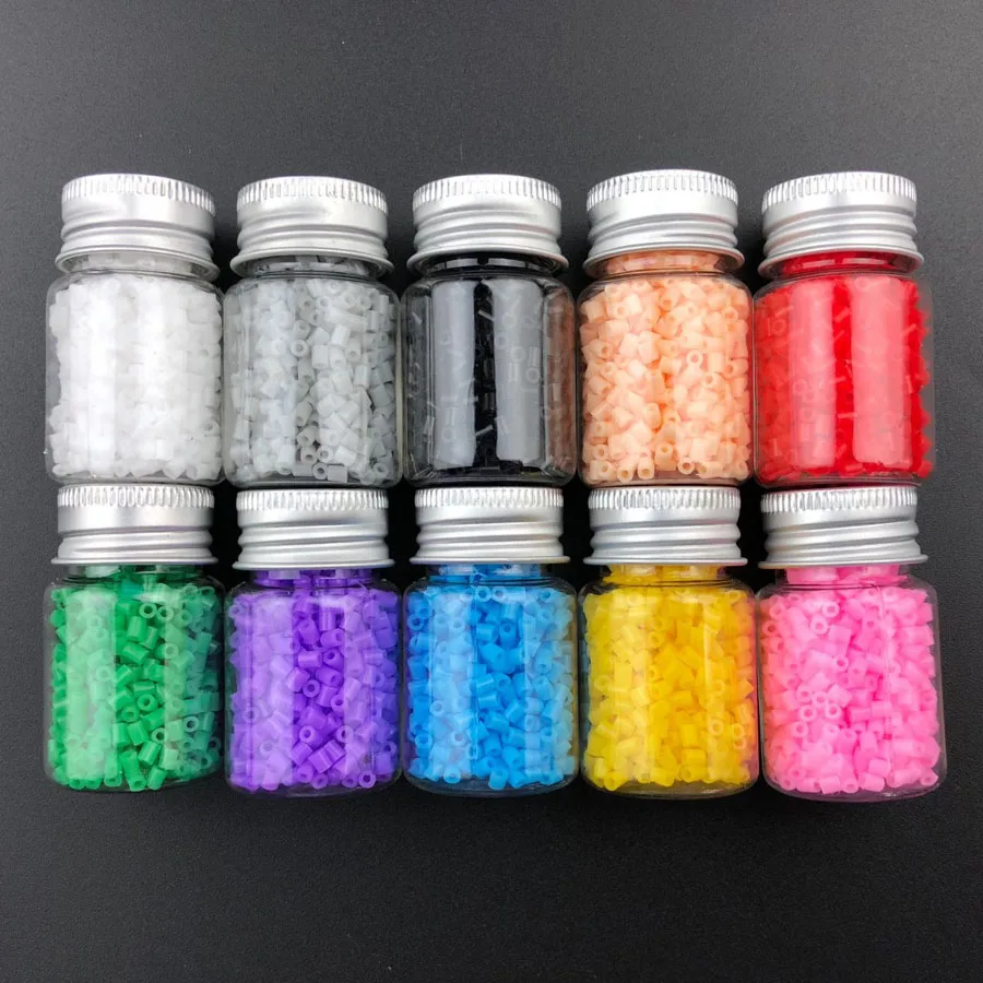 

10Color diy toy 7500pcs bottle set of 2.6mm Hama Beads for Children Educational jigsaw puzzle DIY Toys Fuse Beads Pegboard
