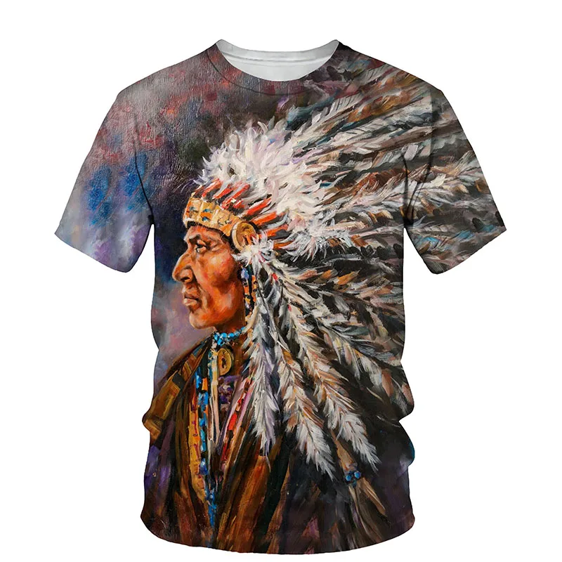 

Indian Culture 3D Print Men T-shirt 2021 Summer New O Neck Short Sleeve Tees Tops 3D Style Male Clothes Fashion Casual T-shirts