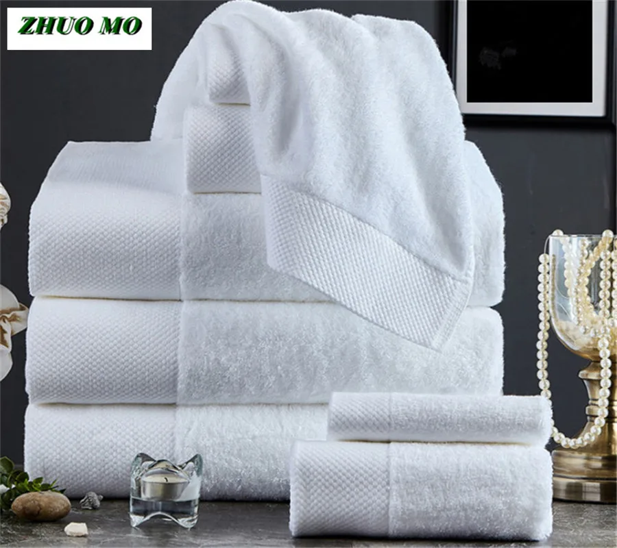 White Cotton Hotel Towels, Serviette De Bain Hotel