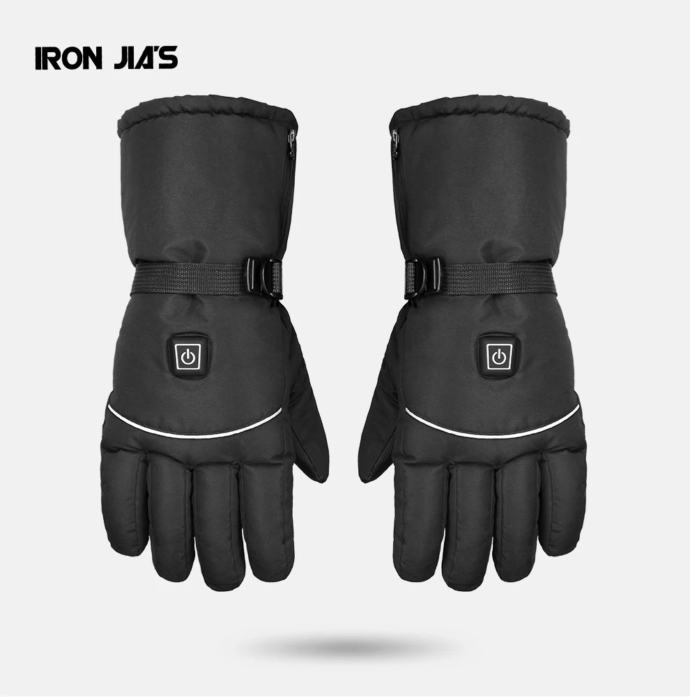 Перчатки для мотоцикла IRON JIA'S, водонепроницаемые, с подогревом, Guantes, Moto, на батарейках, для езды на мотоцикле, для гонок, зимние перчатки