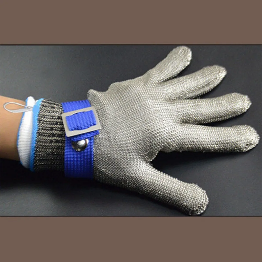 Level 5 Protection Anti-cut Gloves Safety Cut Proof Stab Resistant Stainless Steel Wire Metal Mesh Butcher Safety Work Gloves