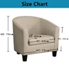 Arc-shaped Stretch Sofa Cover Round Single-seater Chair Cover Non-slip 1-seat Chair Covers for Hotel Internet Cafe Club Bar 2