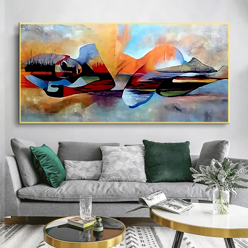 

Watercolor Lord Buddha Abstract Oil Painting on Canvas Religious Posters and Prints Cuadros Wall Art Pictures For Living Room