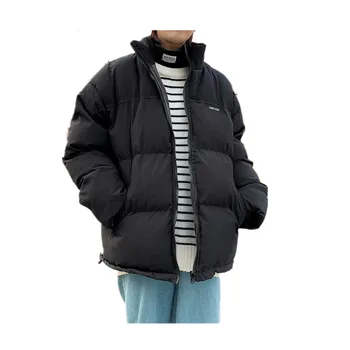 

M-XXL Men's Puffer Jacket Warm Coat Lightweight Winter Jacket Double Wear Long Sleeve Streetwear Oversized Padded Outerwear Mens