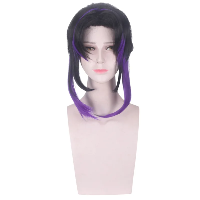 Демон убийца Самурай suiKimetsu no Yaiba Kamado Tanjirou Kamado Nezuko Agatsuma Zenitsu Tomioka Giyuu костюм самурая Сабо парики - Цвет: Kochou Shinobu wig