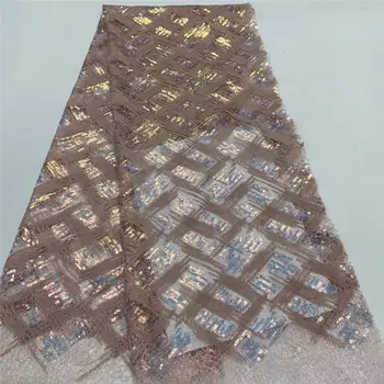 

High Quality French Embroidered Lace Fabric Tulle Nigerian Lace Fabrics African Tulle Lace Fabric For Women Wedding