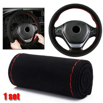 

DIY Steering Wheel Cover Car Dirty-resistant Interior Breathable Accessory