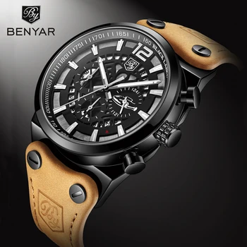 

BENYAR Mens Watches Military Army Chronograph Watch Top Brand Luxury Sport Watches Waterproof Male Watch Quartz Man Wristwatch