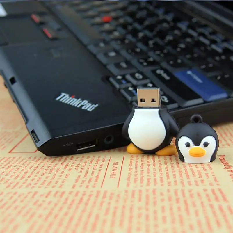 Милые животные USB флешдрайв Пингвин флеш диск 2 0 фотографии подарки Флешка 64 ГБ 32