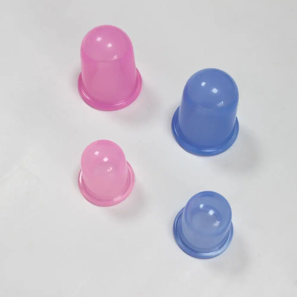 4pcs Silicone Massage Vacuum Cans Anti cellulite Massager Suction Cup Body Cupping Cups Set For Face 3