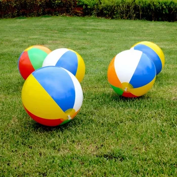 

12 PCs Beach Ball Kids Pool Inflatable Sports Toys Games Outdoor Water Fun Playing Rainbow Color Durable Summer Party