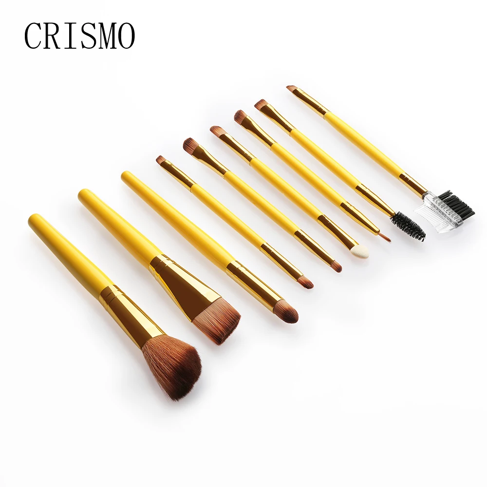 CRISMO 9Pcs Professional Makeup Brushes Eyeshadow Eyebrow Make Up Brushes Set Hair Synthetic Bristles Cosmetics Kits 1 CRISMO 9Pcs Professional Makeup Brushes Eyeshadow Eyebrow Make Up Brushes Set Hair Synthetic Bristles Cosmetics Kits 2