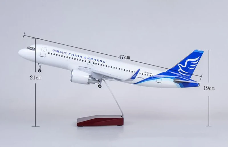 1/80 масштаб 47 см Airbus A320 NEO Китай экспресс авиакомпания модель самолета сплав авиарама W шасси и светильник игрушки самолет