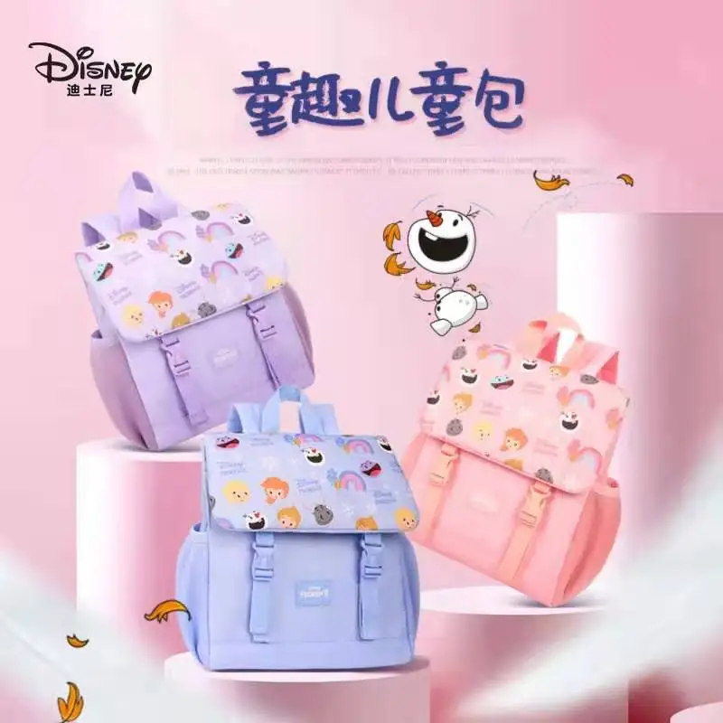 Disney Frozen Kindergarten Backpack For Girls Primary School Student Shoulder Orthopedic Bag Large Capacity Kids Birthday Gifts