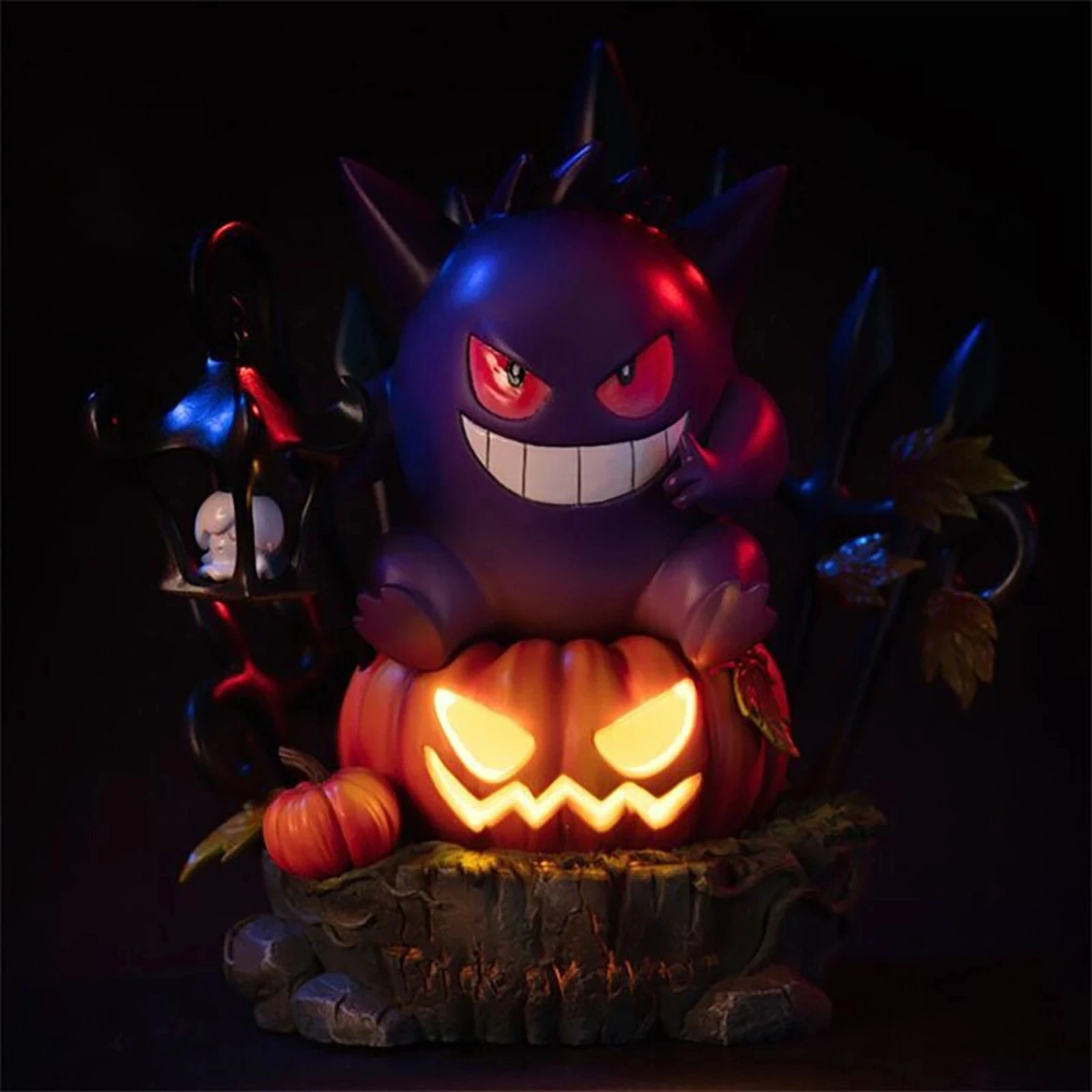 

Halloween Decorations For Home Halloween Pumpkin Gengar-king Light Pokemon,figure Decorations,resin Ornaments Party Decoration