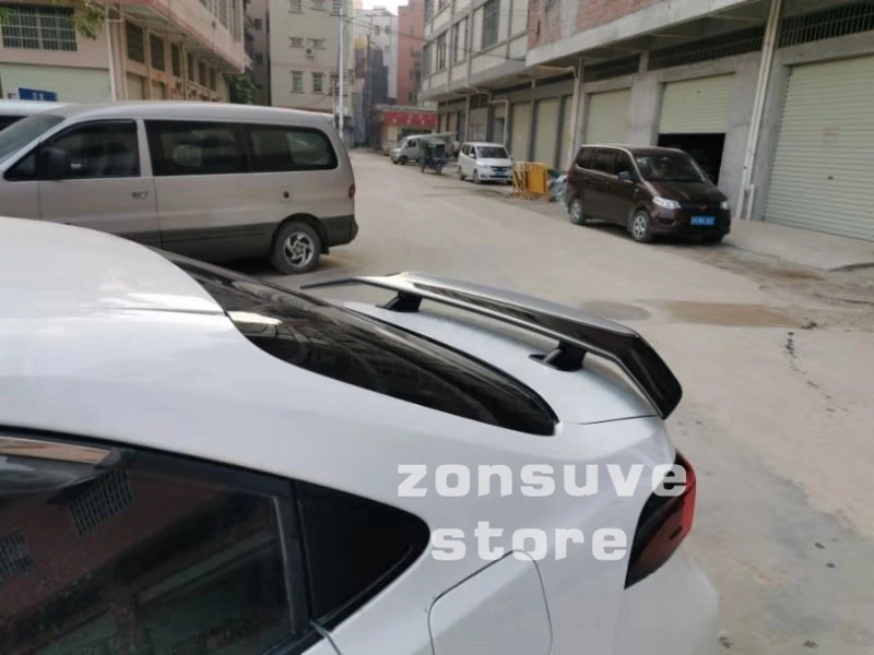 Используется для toyota corolla спойлер год новое заднее крыло переоборудование аксессуары клей без перфорации