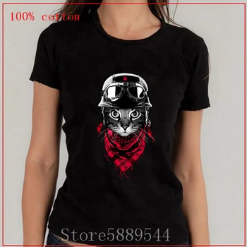 

Newest Short Sleeve Lady Classic T-shirt Retro Cat Printing Women T Shirts O-Neck Tops Funny Adventure Cat Tee