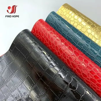 

A4 Sheets 20*30cm Highlight Crocodile Pattern PU Faux Leather Fabric Vinyl Embossed Upholstery Wallet Box Bag Craft DIY Earring