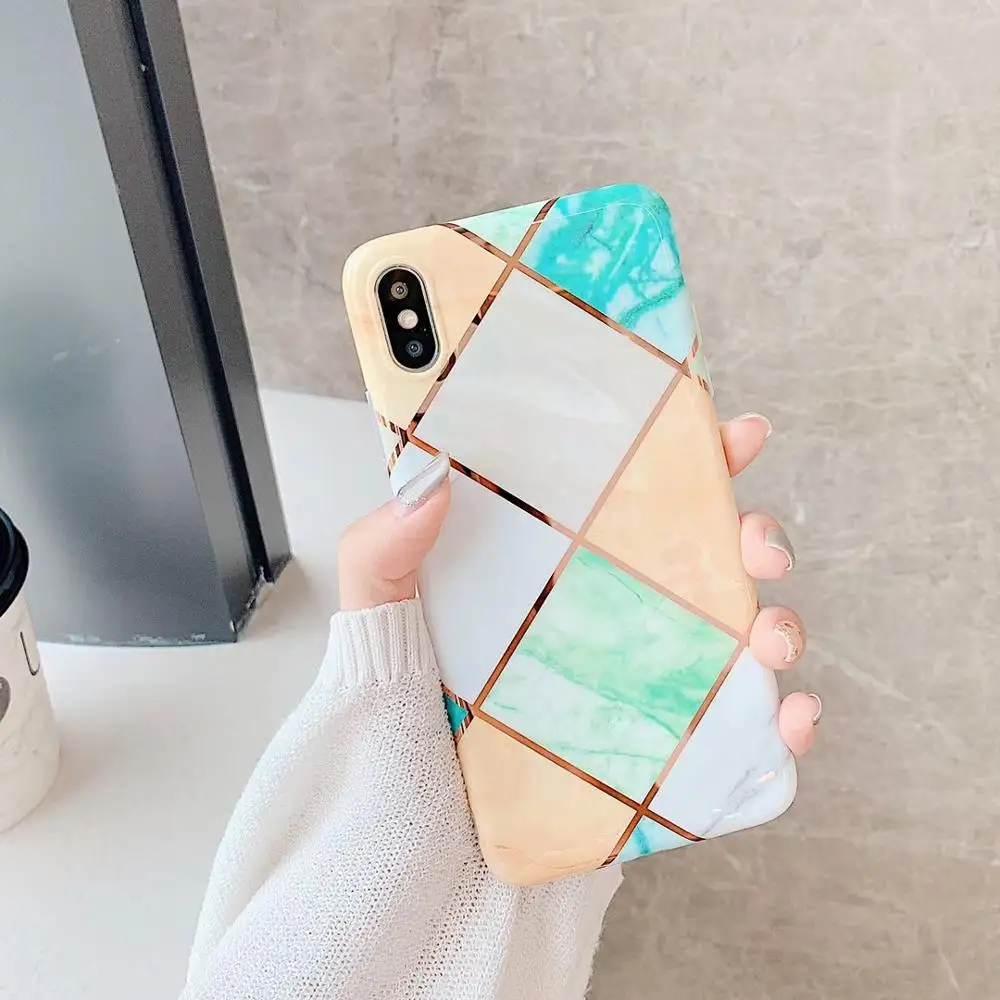 KULMG покрытие геометрический мрамор чехол для телефона для huawei P30 P20 Lite Pro mate 30 Pro Lite глянцевый мягкий IMD роскошный чехол на заднюю панель телефона - Цвет: h