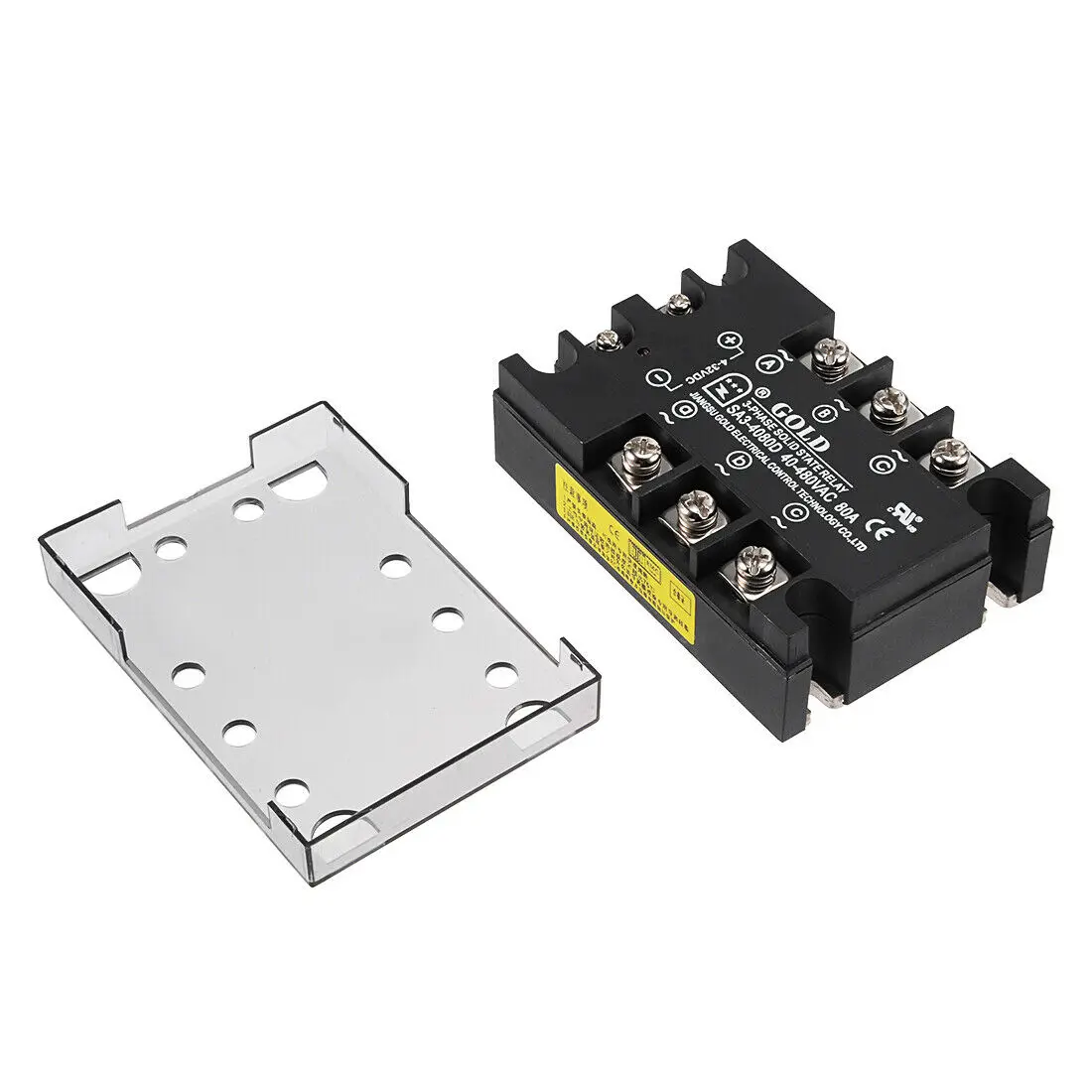 SA34080D 4-32VDC до 40-480VAC 80A трехфазный твердотельный релейный модуль постоянного тока в переменный