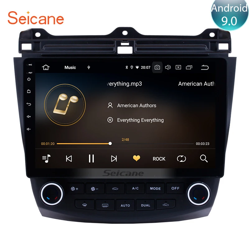 Seicane 10.1 inch GPS Navi Unit Player Android 9.0 IPS 8-Core for 2003-2006 2007 Honda Accord 7 Car Radio Steering Wheel Control