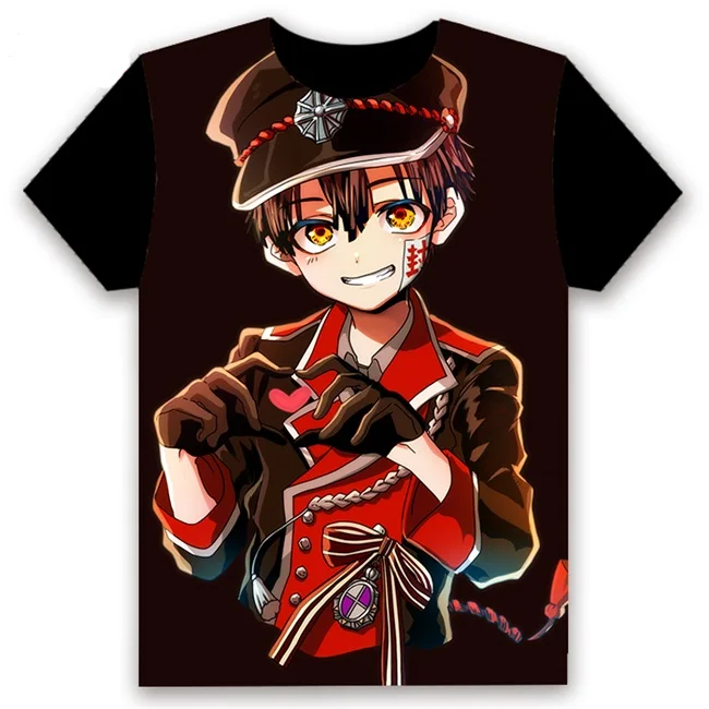 Футболка аниме в туалете Hanako-kun Jibaku Shounen Yashiro Косплей с коротким рукавом унисекс Повседневная Черная футболка Летняя забавная рубашка - Цвет: 28