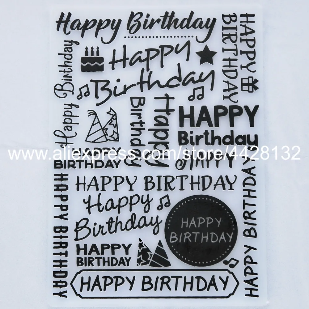 

Happy Birthday Cake Plastic Embossing Folder For Scrapbook DIY Album Card Tool Plastic Template 12.5x17.7cm 9081645