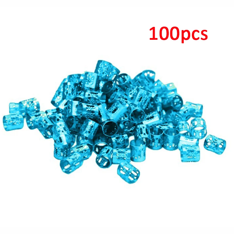 Кольца для косичек аксессуары клипсы бусины набор волос ювелирные изделия для дредов волос оплетка полированная несколько легко использовать приспособление для плетения косичек 100 шт./пакет