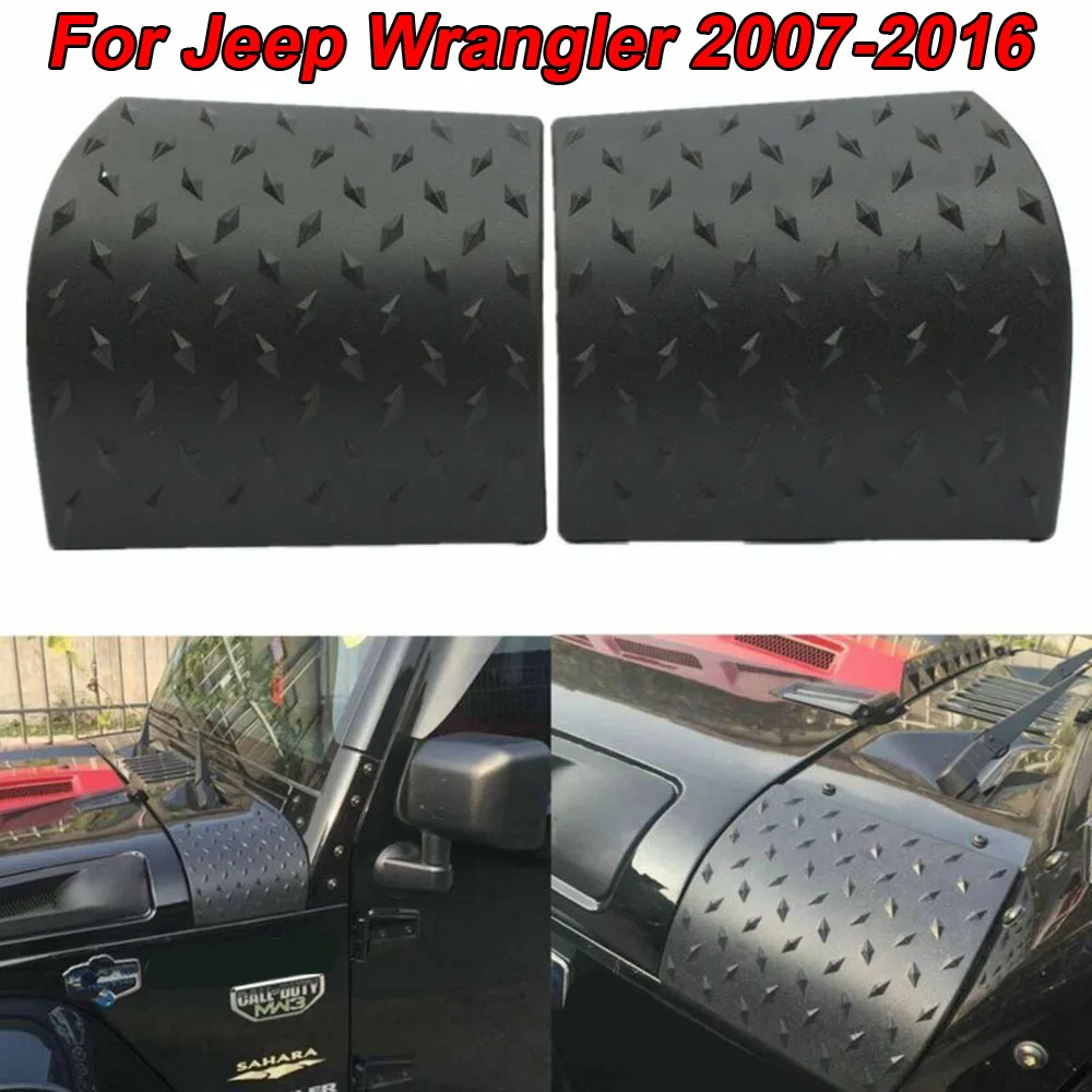 1 пара ромбовидная Передняя панель капота для Jeep Wrangler 2007- аксессуары