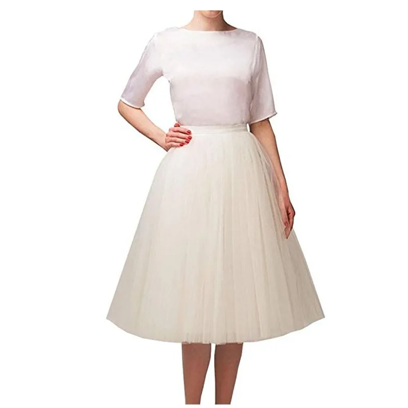 Летняя женская короткая юбка трапециевидной формы до колена, Тюлевая юбка-пачка для выпускного вечера, вечерние Облегающие юбки