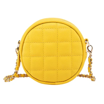 

Small Round Bag Chain Handbag Yellow Shoulder Wallets and Bags Designer Brand Luxury Women Tote 2020