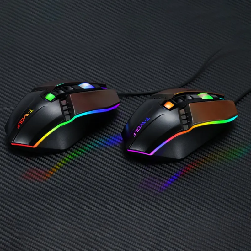 Высокое качество компьютерные USB Проводная RGB игровая Мышь портативных ПК USB Эргономичный оптический с подсветкой мышей с 7 цветов светодиодный Подсветка