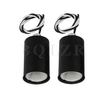 

BQLZR 2 Pcs 5.95x3.05x3.05cm E14 Lamp Socket Holder Ceramic Copper Black