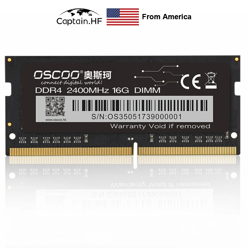 

US Captain Memory Module DDR4 2400MHz RAM 16G 8G 4G 260PIN 1.2V SODIMM for Laptop, PC, Desktop