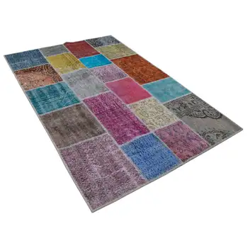 

145x208 Cm Multicolor Handmade Patchwork Rug-5x7 Ft