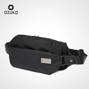

OZUKO Waist Pack Men Oxford Waterproof Fanny Pack Male Money Waist Belt Mobile Phone Travel Chest Bag for Teenager pouch bags
