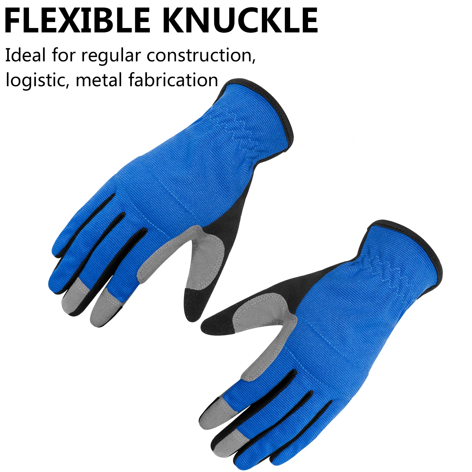 BIKINGMOREOK General Utility Work Gloves with 1MM Thicken Durable Palm, for Gardening Construction Agriculture