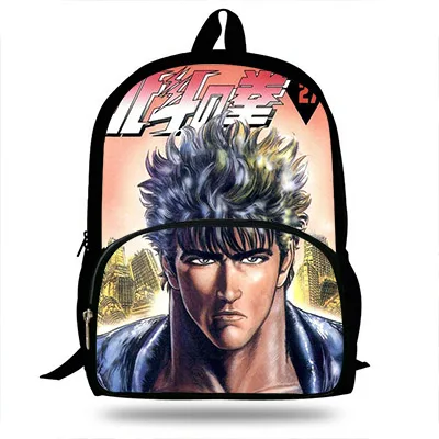 16 дюймов Hokuto No Ken печать школьные сумки для подростков мальчиков и девочек Детский рюкзак ежедневный ноутбук mochila - Цвет: 16D8867