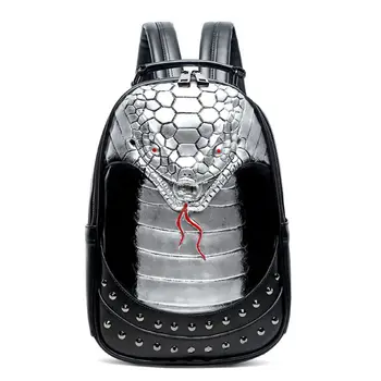 

3D Cobra Snake Backpack Personalized Creative School Bookbag Satchel Rucksack F42A