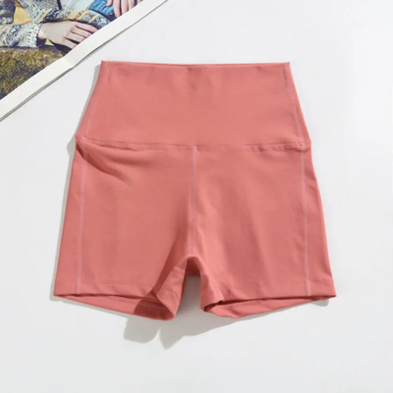 

Women Summer Shorts New Motion Fitness Solid Color Thin Section Raise Hip Elastic Tight High Waist Women Shorts Spodenki Damskie