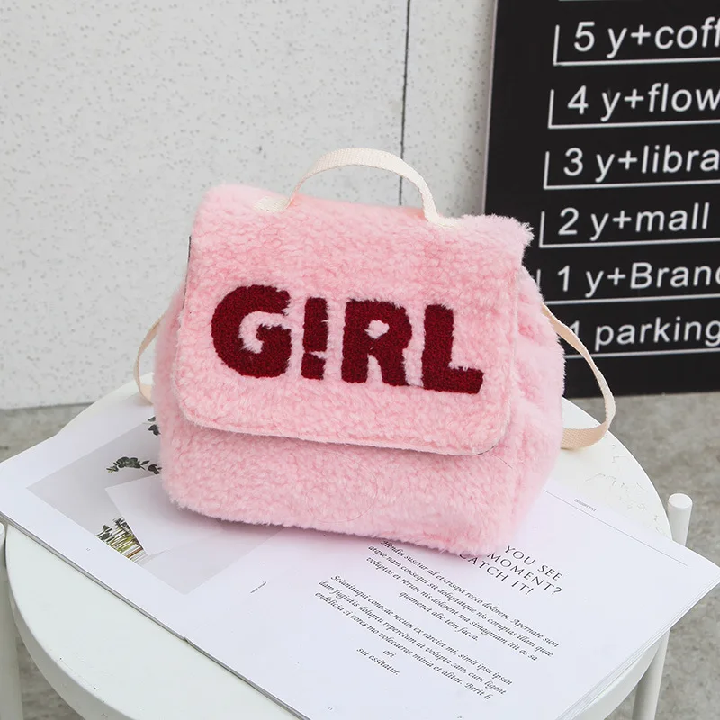 Милая Детская сумка на плечо, детский Пушистый Плюшевый Рюкзак в Корейском стиле для мальчиков и девочек, детский сад, маленькая сумка