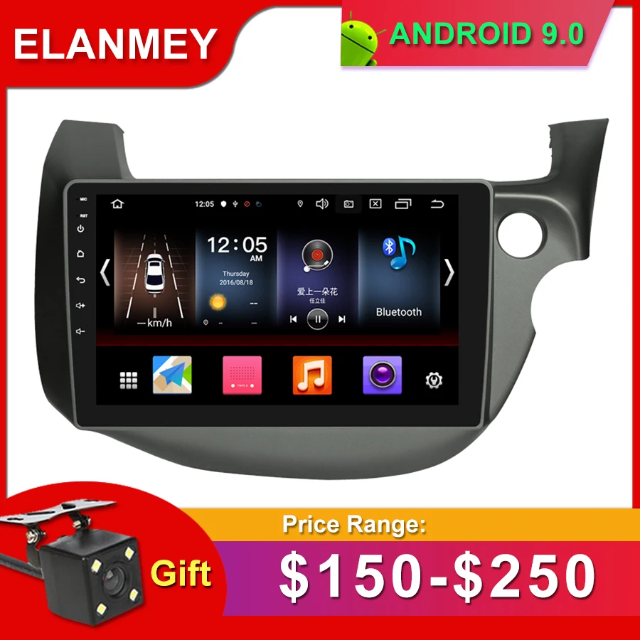Подарочная камера Автомагнитола для HONDA FIT JAZZ RHD 09-13 Android 9,0 gps навигация Bluetooth Сенсорный экран автомобильный аудио Стере мультимедиа