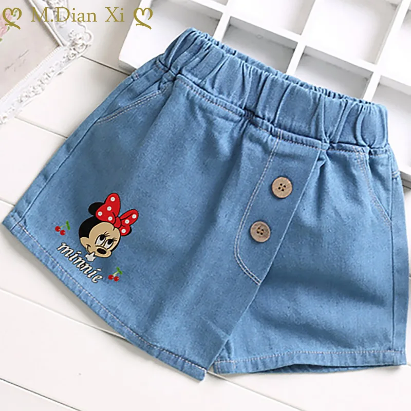 Children Clothing Kids Shorts Summer New Toddler Minnie Pattern Washed Cotton Children's for Girls Boys Pants 1-6Y | Детская одежда
