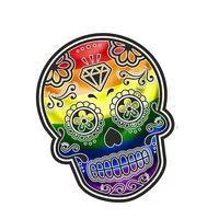Hot Funny Car Sticker Mexican Day of The Dead Sugar...